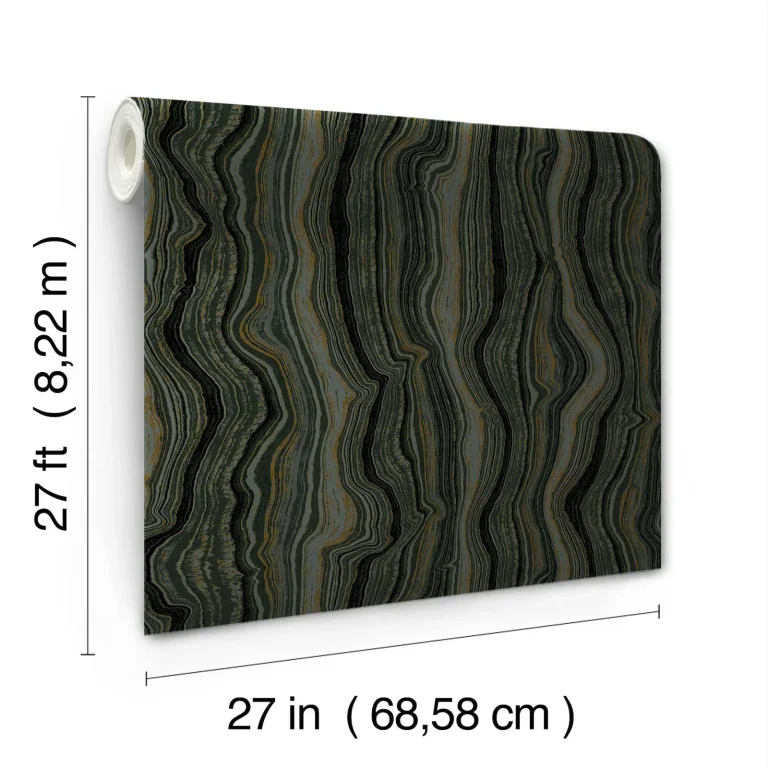 Candice Olson Mineral Shimmer Wallpaper - Black & Gold — Image 3