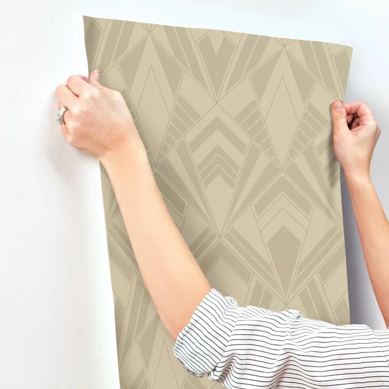 Allenby Flocked Wallpaper - Khaki — Image 7