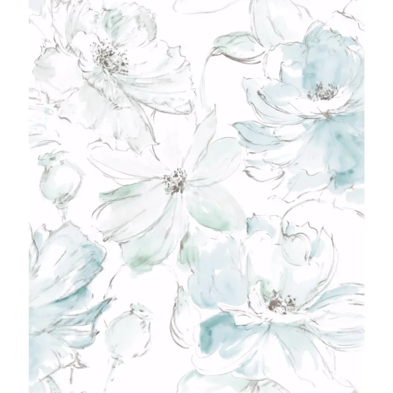 Floral Dreams Wallpaper - Teal/Mineral Green — Ảnh 3