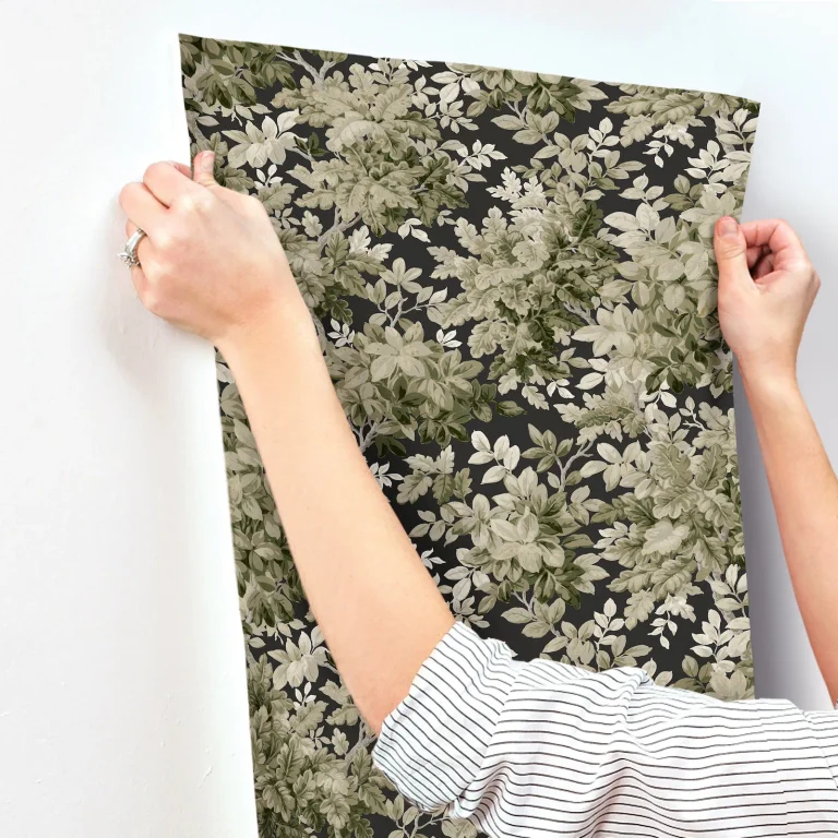 Greenwood Deciduous Wallpaper - Black — Ảnh 6