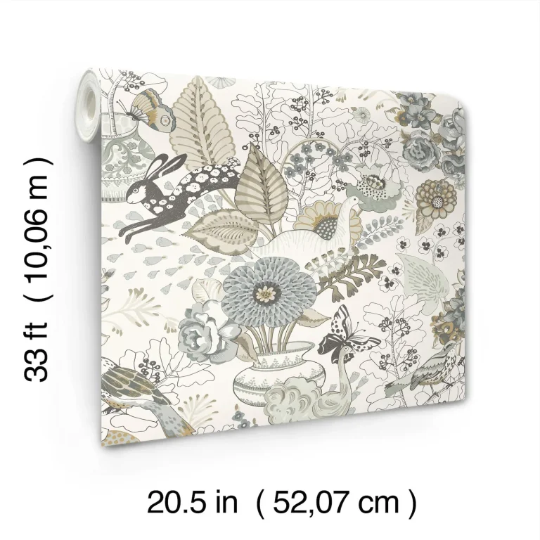 Whimsy Fauna Wallpaper - Neutral — Ảnh 5