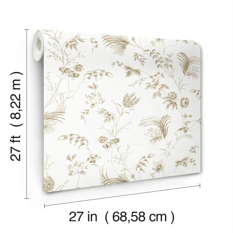Ronald Redding Floral Lace Wallpaper - Taupe — Ảnh 6