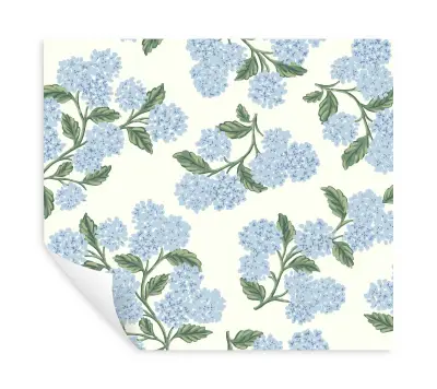 Rifle Paper Co. Hydrangea Peel and Stick Wallpaper - Blue & White