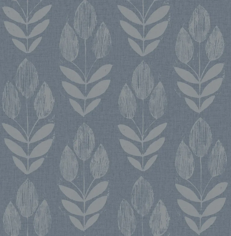 Chesapeake Garland Block Tulip Wallpaper - Denim — Ảnh 2
