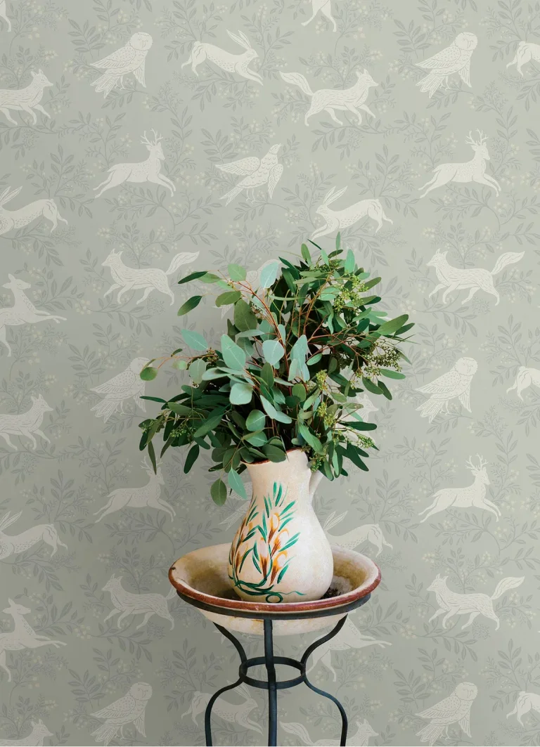 Chesapeake Revelry Forest Frolic Wallpaper - Sage — Ảnh 6