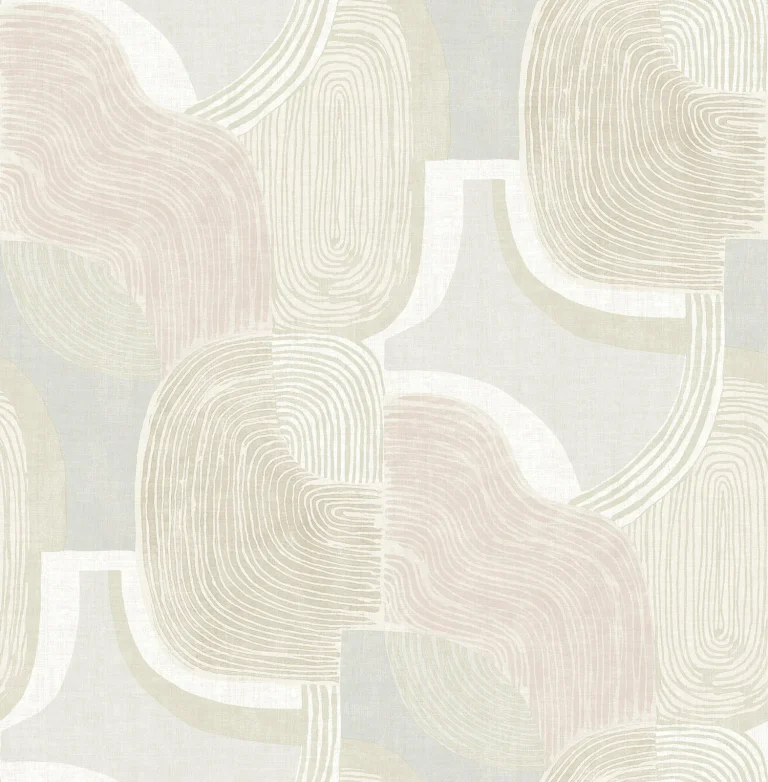 Hollace Geometric Wallpaper - Mauve