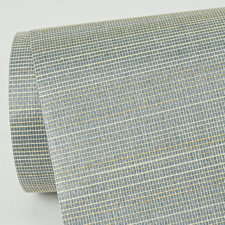 Mai Abaca Grasscloth Wallpaper - Aqua — Ảnh 2