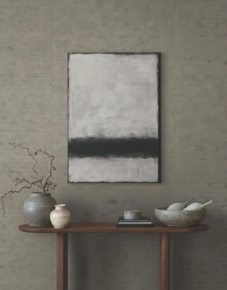 Ronald Redding Handcrafted Paper Wallpaper - Dark Taupe — Ảnh 4