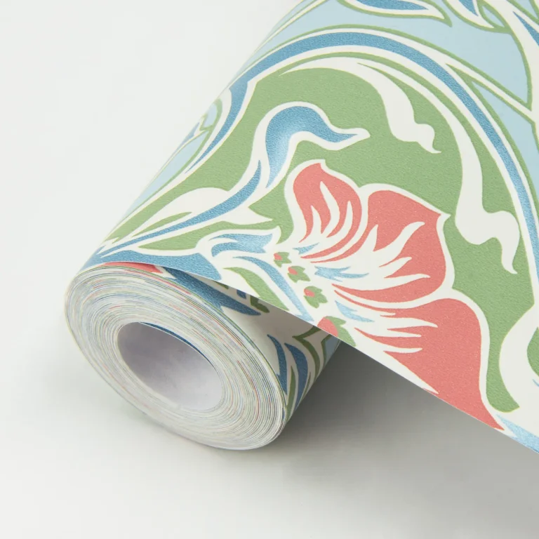 Mucha Botanical Ogee Wallpaper - Light Blue — Ảnh 6
