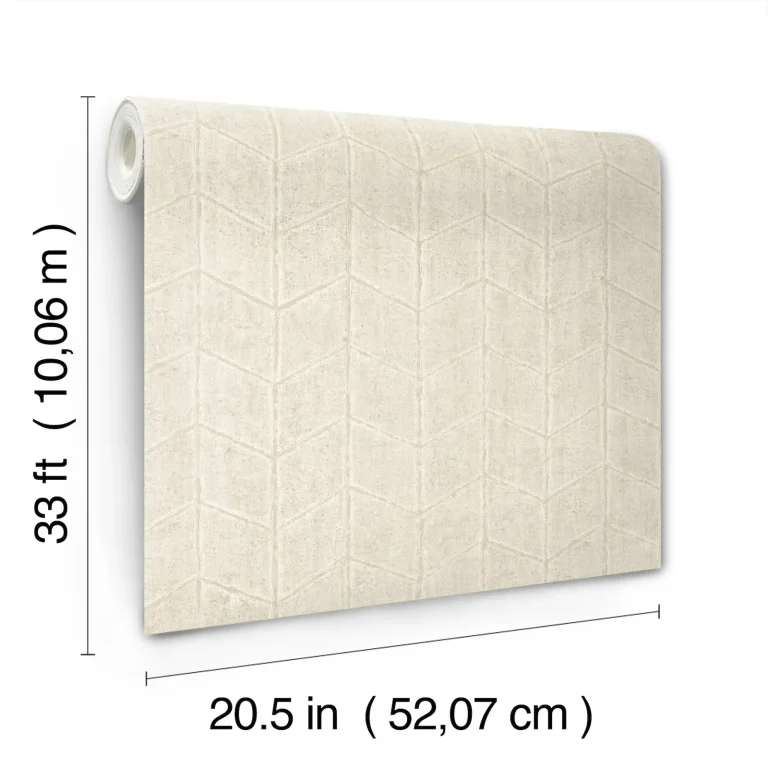 Flatiron Geometric Wallpaper - Oyster — Ảnh 6