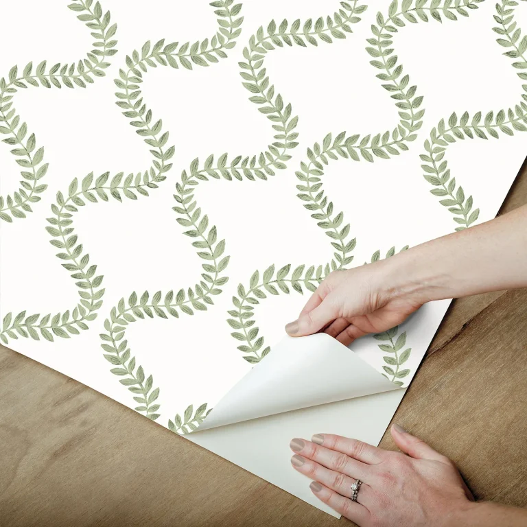 Florentine Vine Trellis Peel and Stick Wallpaper - Green — Ảnh 6