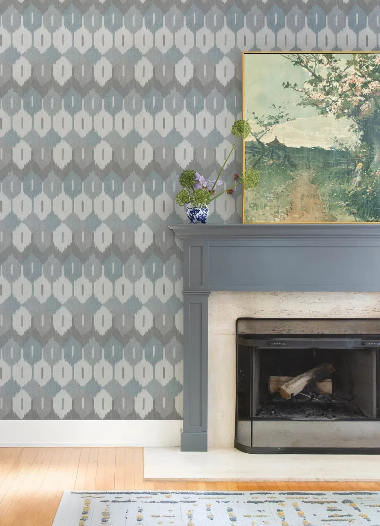 Abilene Ikat Wallpaper - Denim — Ảnh 6