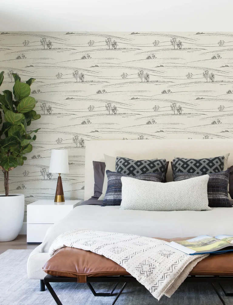 Chesapeake Isaac Rolling Hills Wallpaper - Black — Ảnh 6