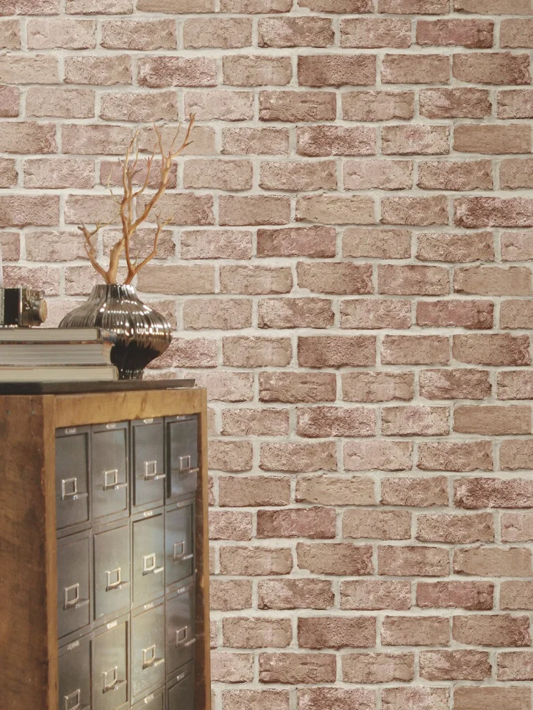 Stretcher Brick Peel and Stick Wallpaper - Red — Image 4