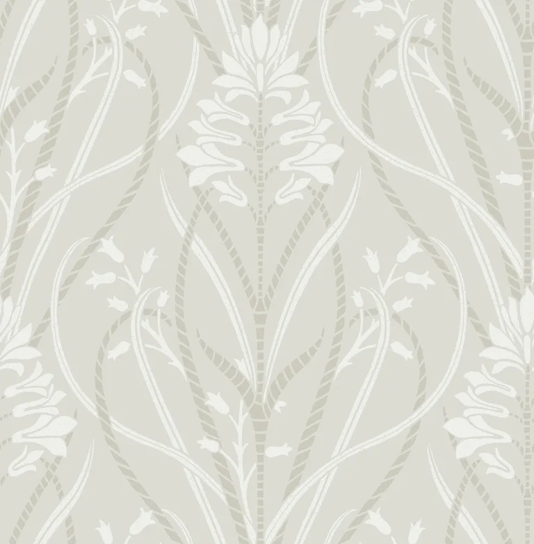 Rosalind Iris Damask Wallpaper - Dove — Ảnh 4
