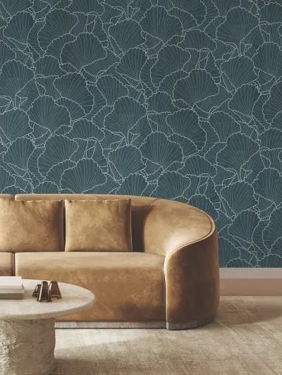 Ronald Redding Shell Wood Veneer Wallpaper - Shell