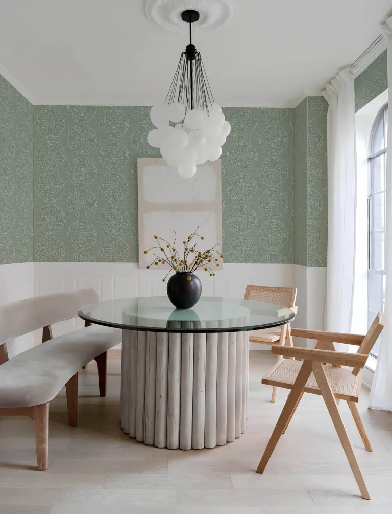 Salma Medallion Wallpaper - Sage — Ảnh 5