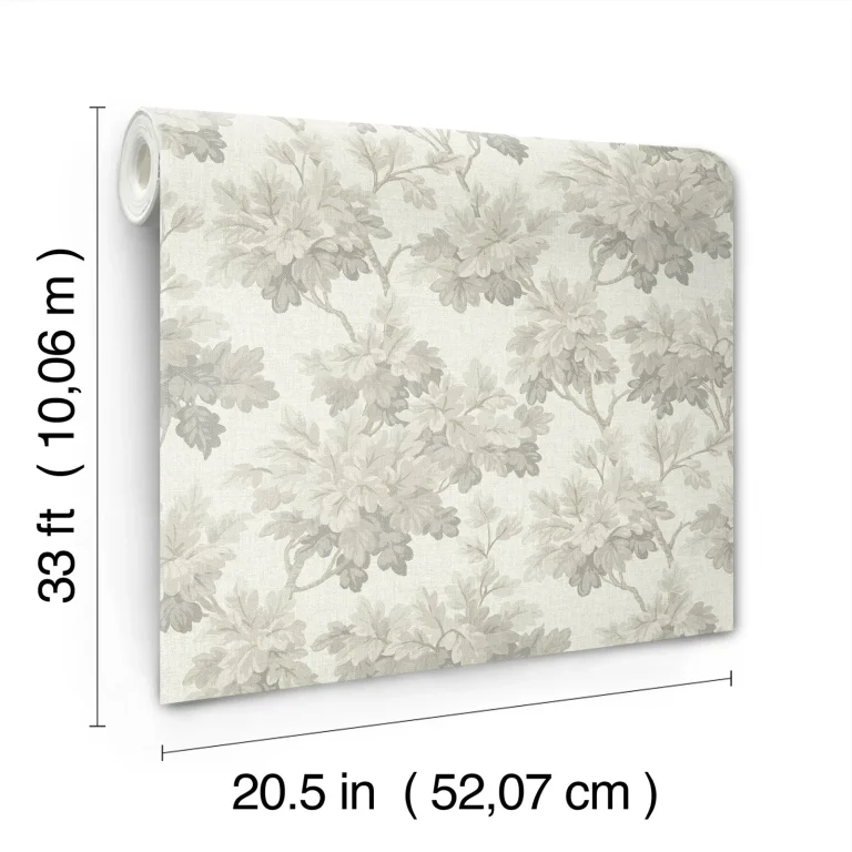 Oakcliff Leaf Trail Wallpaper - Stone — Ảnh 6