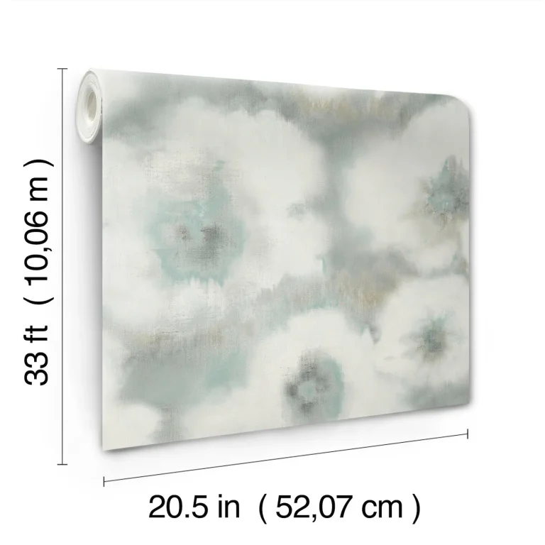 Candice Olson Blended Floral Wallpaper - Aqua — Ảnh 3