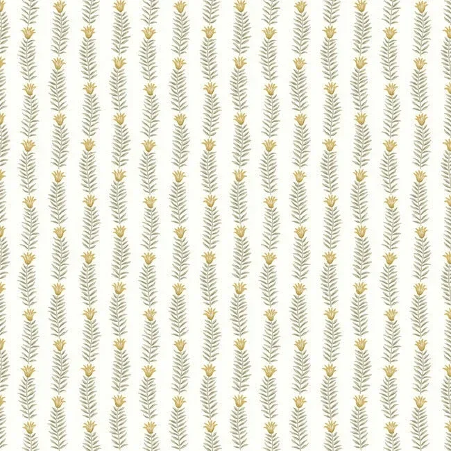 Rifle Paper Co. Eden Wallpaper - White & Metallic Gold — Ảnh 4