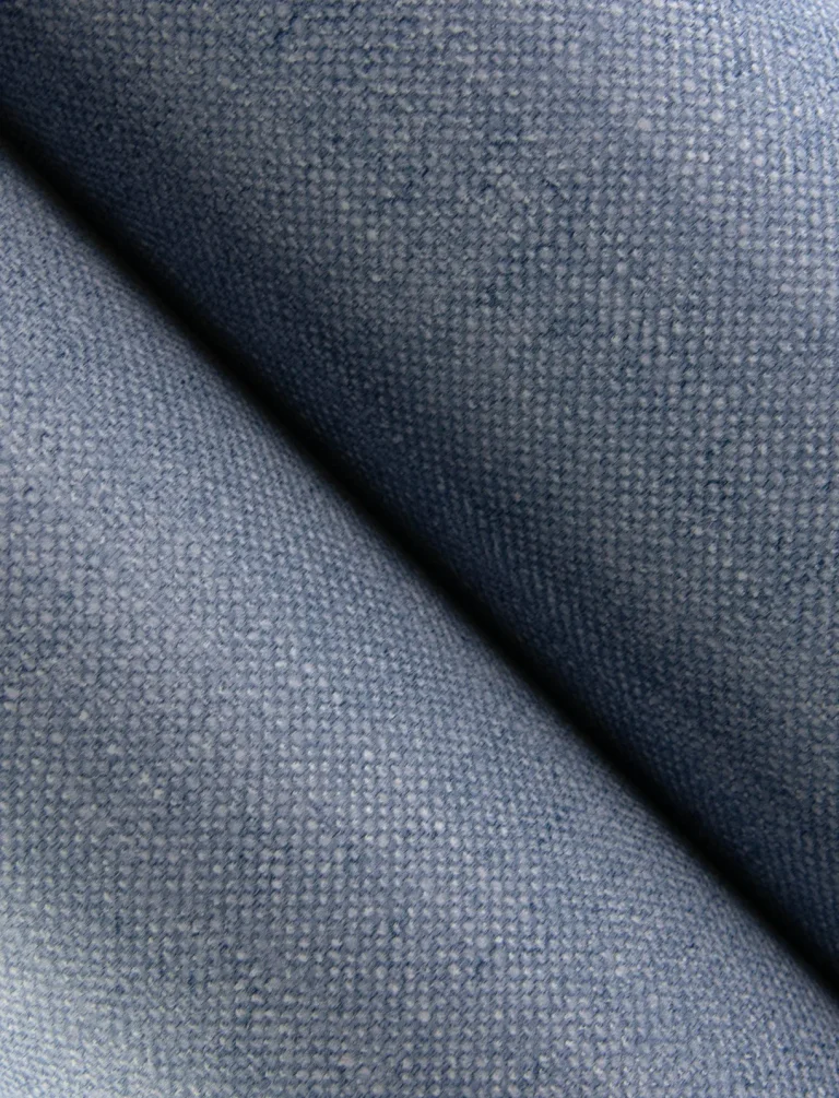 Chesapeake Chambray Fabric Weave Wallpaper - Denim — Image 7