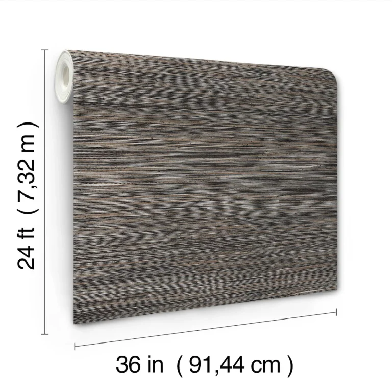 Ronald Redding Shimmering Hemp Wallpaper - Black — Ảnh 3