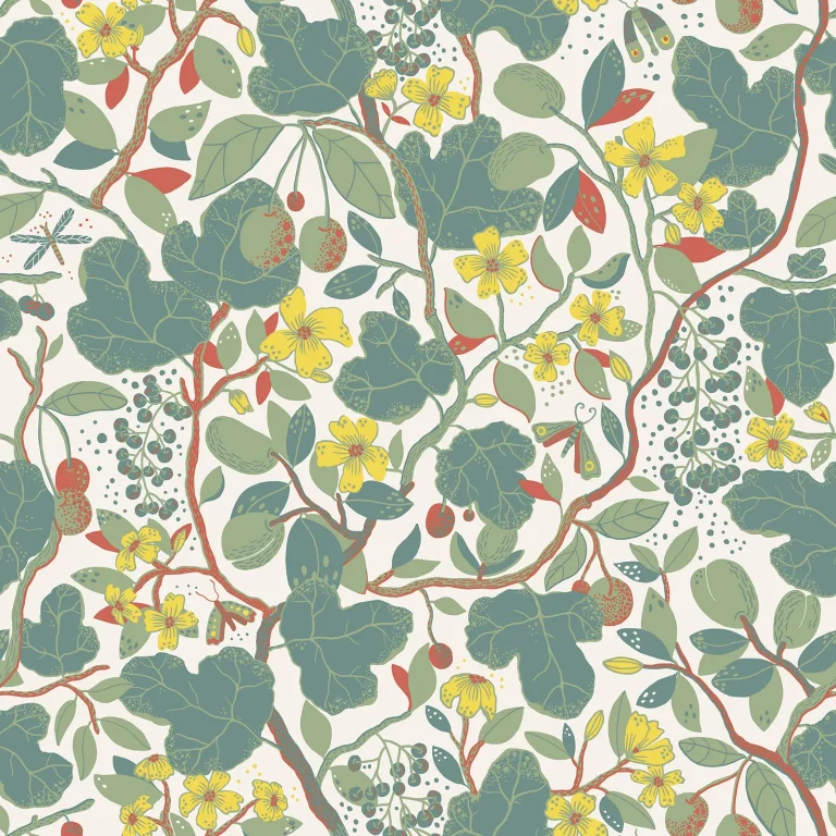 Ewald Garden Vines Wallpaper - Turquoise — Ảnh 2
