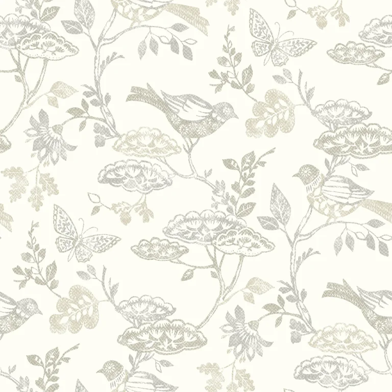 Chesapeake Malmo Trail Wallpaper - Grey