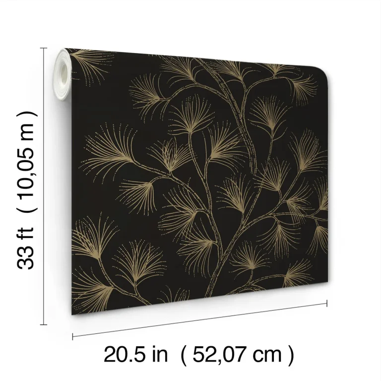 Kismine Botanical Trail Wallpaper - Black — Ảnh 2