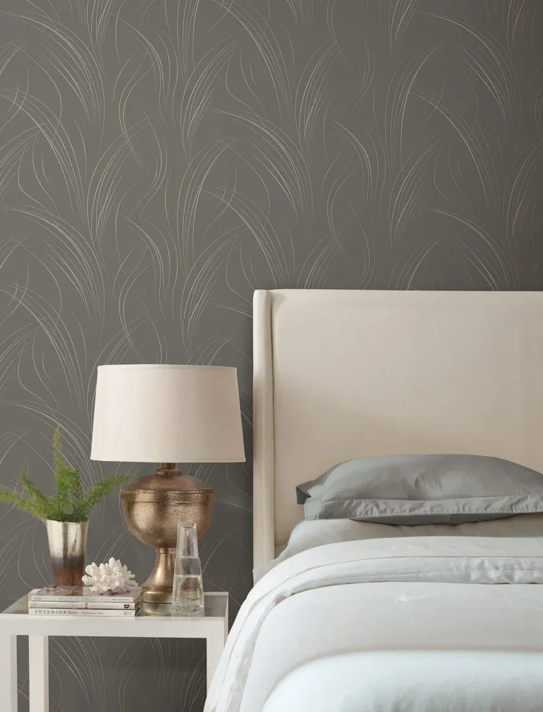 Candice Olson Graceful Wisp Wallpaper - Charcoal