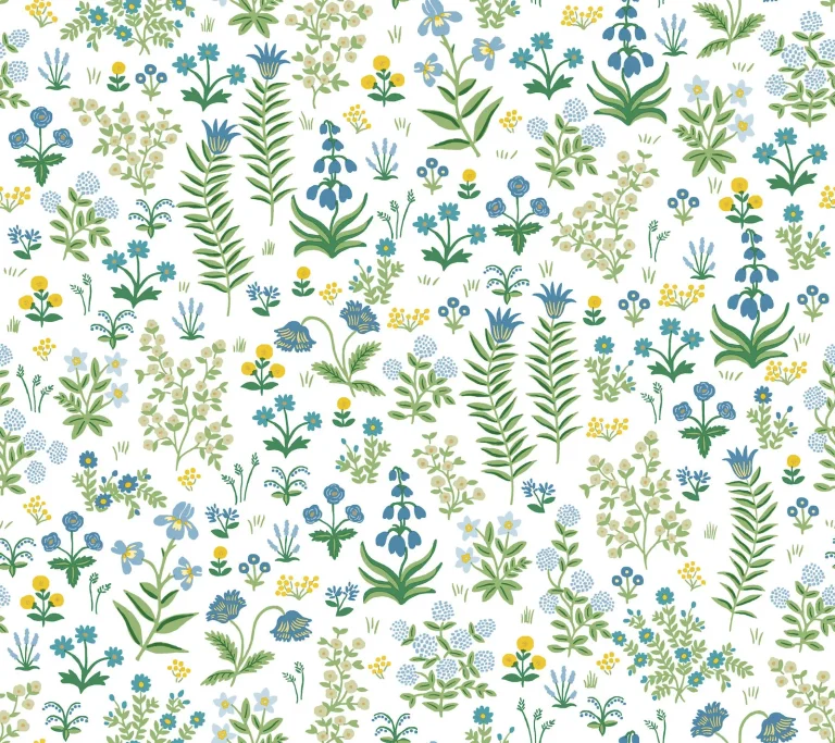 Rifle Paper Co. Menagerie Garden Peel and Stick Wallpaper - Blue Multi — Ảnh 5