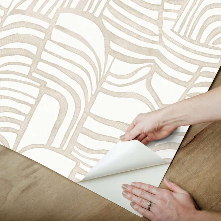 Nikki Chu Featherwork Peel and Stick Wallpaper - Linen — Ảnh 6