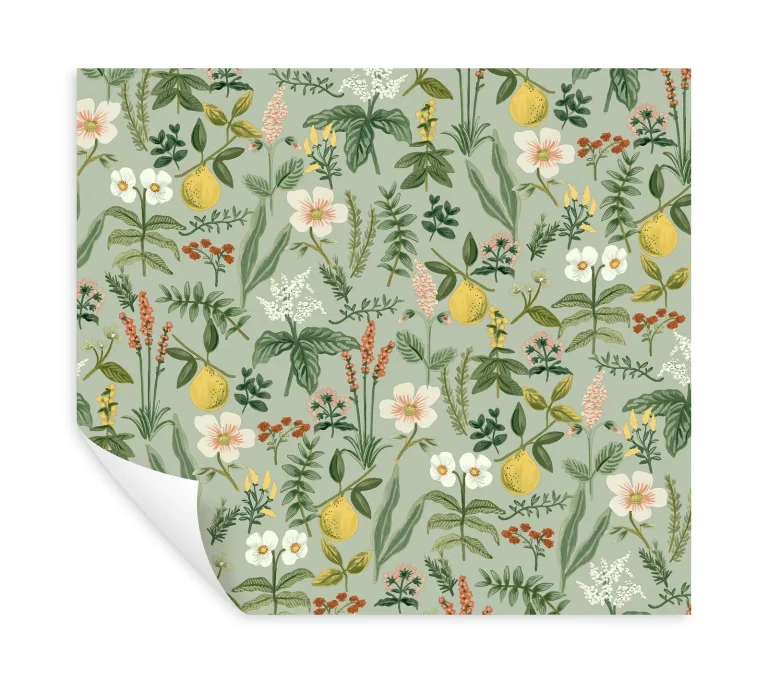Rifle Paper Co. Herb Garden Botanical Peel and Stick Wallpaper - Sage — Ảnh 4