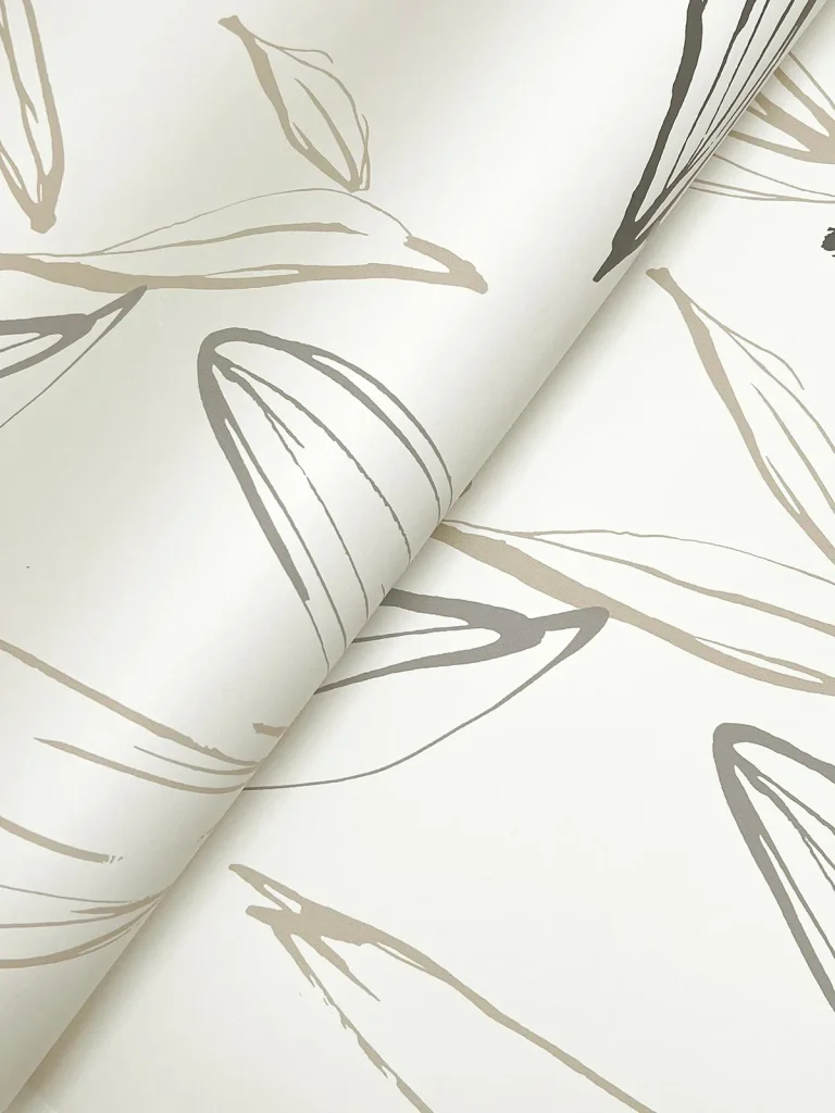Kenia Leaf Toss Wallpaper - Natural/Black — Ảnh 5