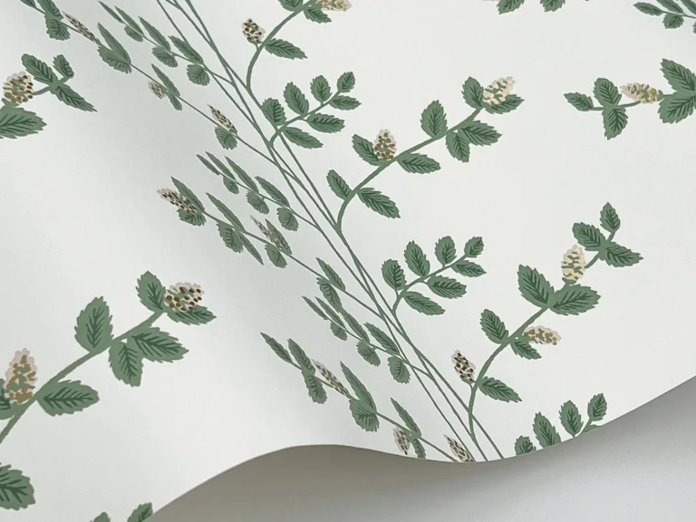 Rifle Paper Co. Climbing Vine Wallpaper - White & Gold — Ảnh 2