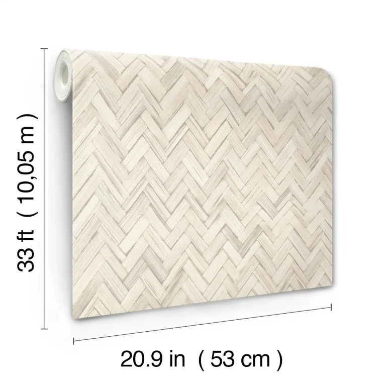 Ellery Herringbone Wallpaper - Beige — Ảnh 2
