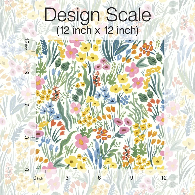 Rifle Paper Co. Lea Peel and Stick Wallpaper - White — Image 5
