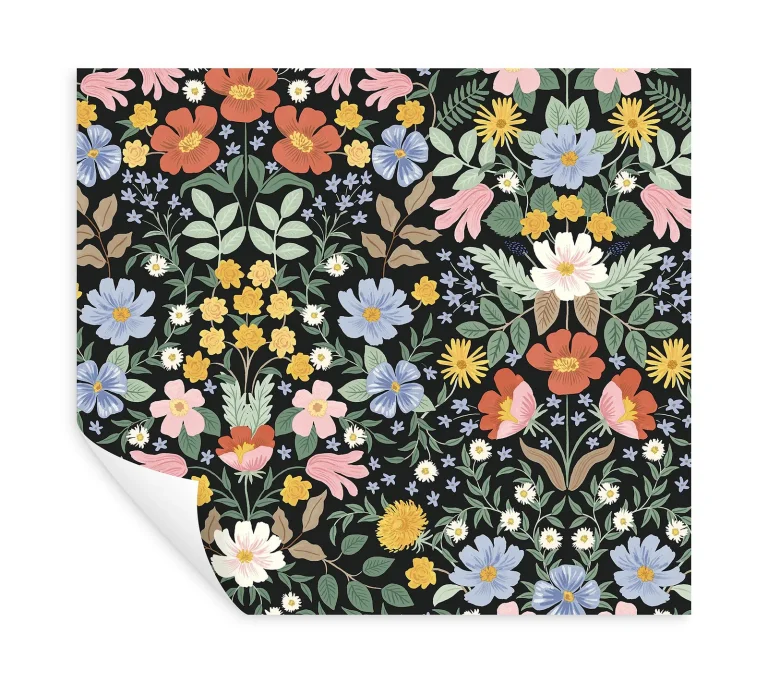 Rifle Paper Co. Bramble Garden Peel and Stick Wallpaper - Black — Ảnh 4