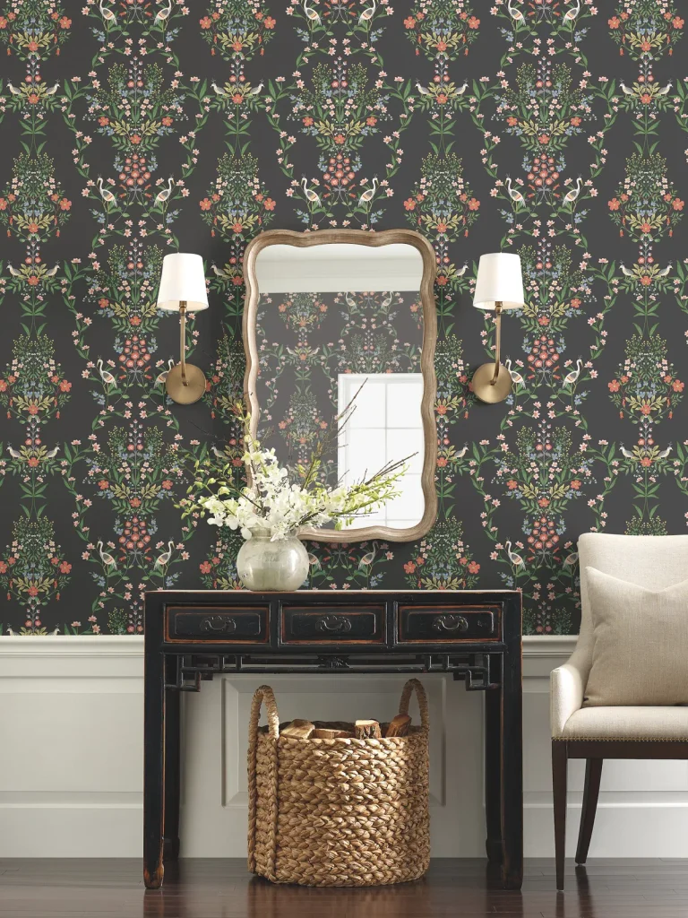 Rifle Paper Co. Luxembourg Wallpaper - Black Multi — Ảnh 3