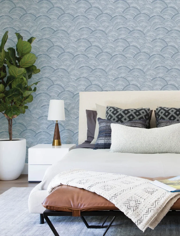 Encircle Geometric Wallpaper - Indigo — Ảnh 3