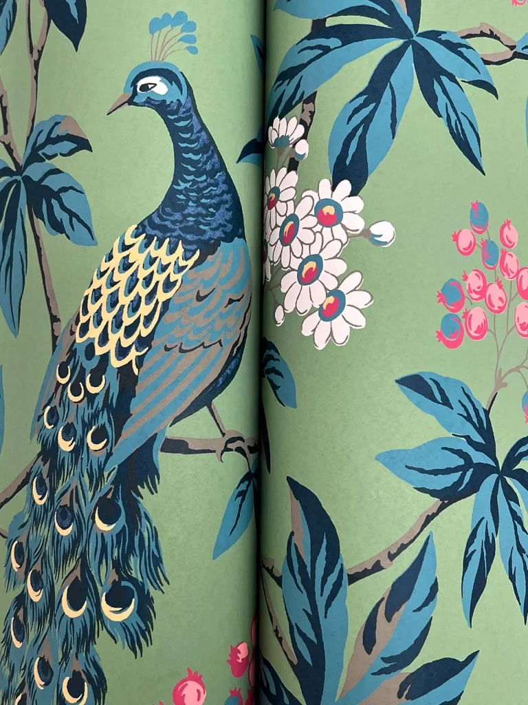 Ronald Redding Peacock Estate Wallpaper - Green — Ảnh 5
