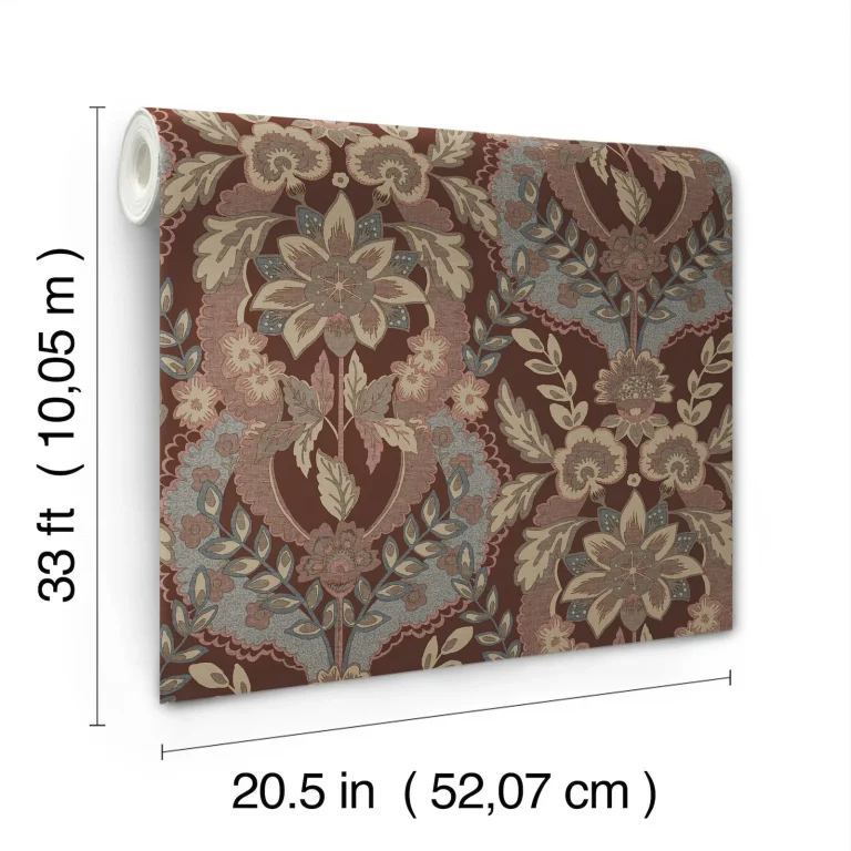 Chris Loves Julia Collins Damask Wallpaper - Plum — Ảnh 4