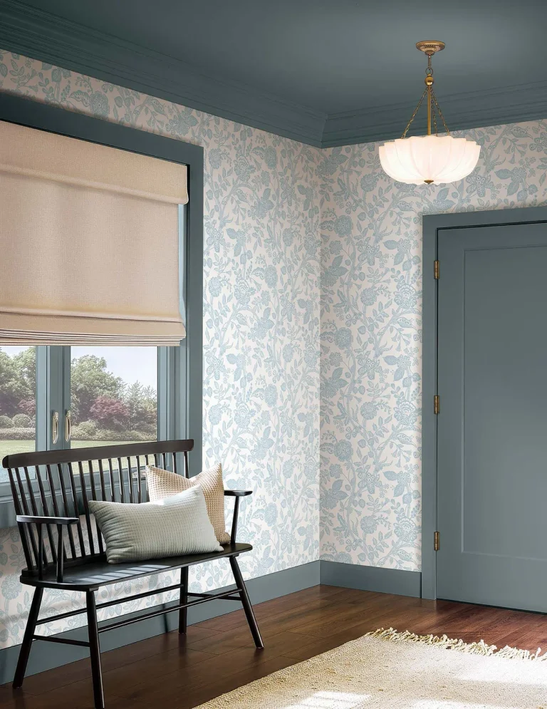 Rifle Paper Co. Gracie Garden Wallpaper - Blue & White — Ảnh 5