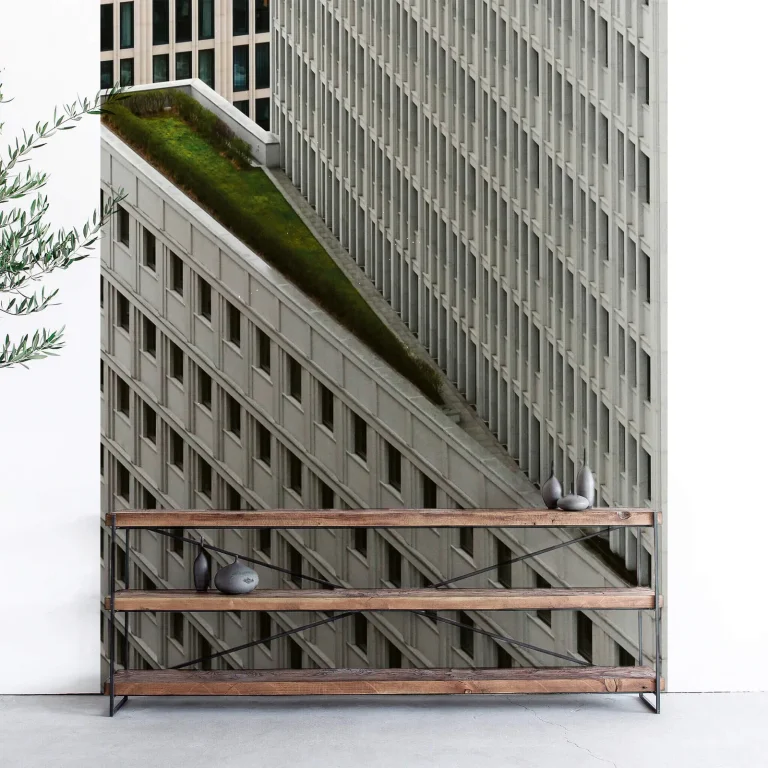 White High-Rise Building - Wall Mural 5140 - 4 Panel - 192cm x 260cm