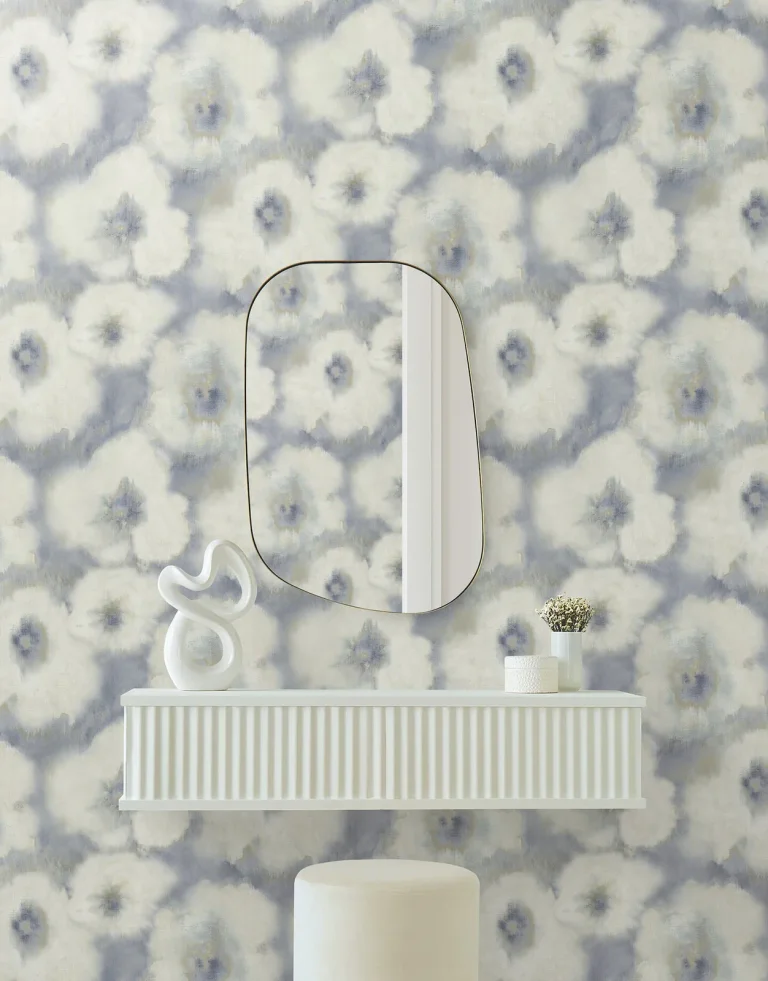 Candice Olson Blended Floral Wallpaper - Blue