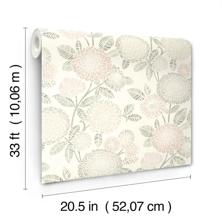 Chesapeake Zalipie Floral Trail Wallpaper - Blush — Ảnh 3