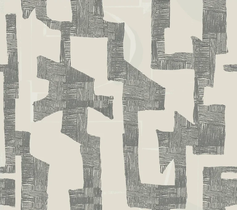 Nikki Chu Tribe Peel and Stick Wallpaper - Black & Taupe — Ảnh 4