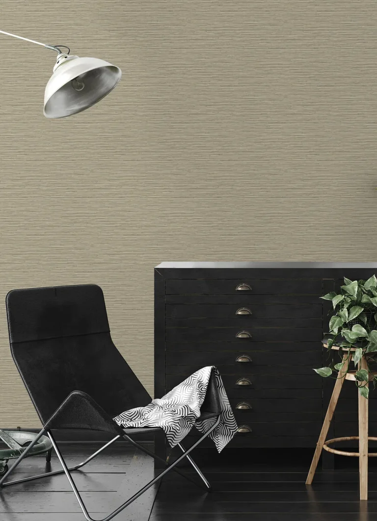 Rushmore Faux Grasscloth Wallpaper - Brown — Ảnh 4