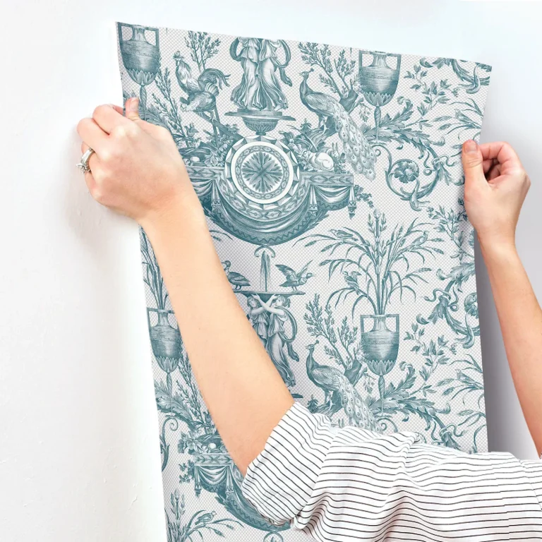 Avian Fountain Toile Wallpaper - Jade — Ảnh 7