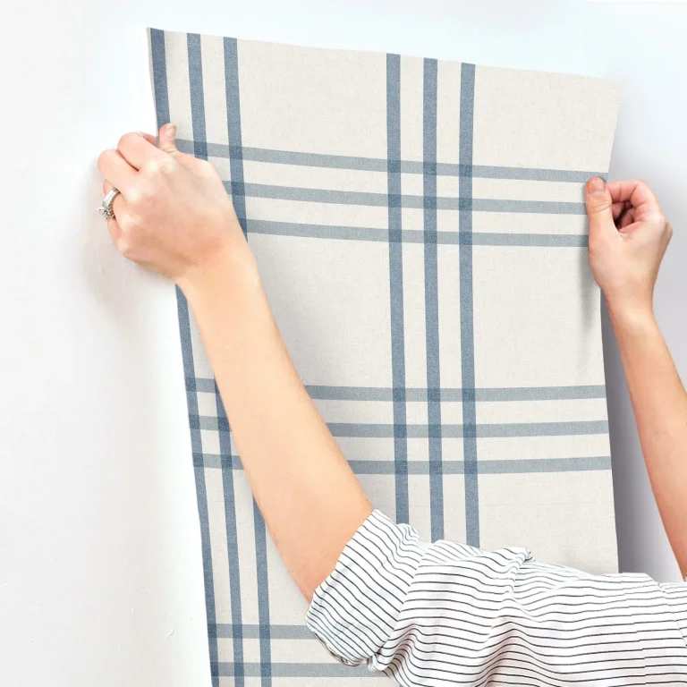 Chesapeake Fletcher Plaid Wallpaper - Blue — Ảnh 6